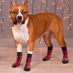 Chaussettes antidrapantes pour animaux de compagnie, lot de 4 pices, en tricot chaud, protge - pattes ...