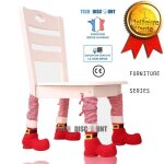 Chaussettes chaises noel accessoire anti d�rapant housse protecteur pied de chaise table fetes d�coration ...