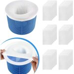 Chaussette skimmer, (30pcs) filtre jetable pour skimmer piscine & spa net skim nettoyage de piscine enlever ...