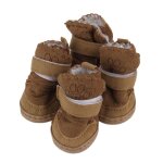 Chaussures de neige confortables et elgantes pour animaux de compagnie, rose et kaki, pour chien, bottes ...
