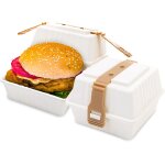Checarzhn - - no1 - lot de 2 boîtes a hamburger réutilisables 13 x 13 x 9, 5 cm Checarzhn - - no1 - lot de 2 boîtes a hamburger réutilisables 13 x 13 x 9, 5 cm