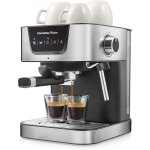 Checarzhn - - no1 - 909010 machine a expresso manuelle 19 bar, avec lance vapeur, bras a double sortie, ...