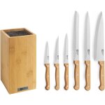 Checarzhn - - no1 - artisan bois - bloc en bambou avec 6 couteaux de cuisine Checarzhn - - no1 - artisan bois - bloc en bambou avec 6 couteaux de cuisine
