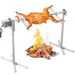 Checarzhn - - no1 - barbecue rtissoire 116 cm, kit de rtisserie electrique charge 60 kg, tournebroche ...