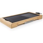 Checarzhn - - no1 - bp - 2641 plancha de table bamboo grill xl noire, 6 personnes, plaque de cuisson ...