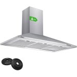 Checarzhn - - no1 - cbcs9201 hotte aspirante 90 cm - filtres a charbon inclus - classe a + + - 370m ...