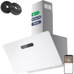 Checarzhn - - no1 - cbcw9736k hotte aspirante incline 90 cm 650m / h - classe a + + + - filtre a charbon ...