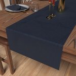Chemin de table 40x180 cm luxury bleu nuit, par soleil d'ocre