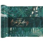 Chemin de table anniversaire jungle 28cmx3m vert