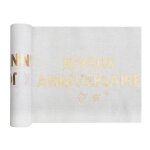 Chemin de table anniversaire star 28cmx3m or