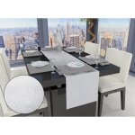 Chemin de table bella blanc, par soleil d'ocre