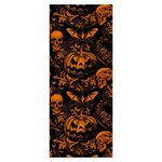 Chemin de table citrouille gothique 28x275cm noir