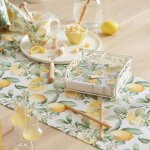 Chemin de table en coton citrons 40 x 150 cm Chemin de table en coton citrons 40 x 150 cm