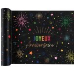 Chemin de table intiss� anniversaire multi 30cmx3m