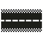 Chemin de table intisse course auto retro 40cmx5m