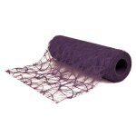 Chemin de table intiss� lilas fonc� 60 cm rouleau 25 m