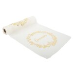 Chemin de table mousseline communion 28cmx5m or