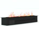 Cheminée electrique décorative avec flamme de vapeur d'eau - 300 cm noir Cheminée electrique décorative avec flamme de vapeur d'eau - 300 cm noir