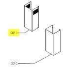 Cheminee inox partie superieure pour hotte ikea - 481253048958 Cheminee inox partie superieure pour hotte ikea - 481253048958