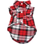 Chemise a carreaux pour chien (rouge - s), chemise a carreaux pour animaux de compagnie v�tements pour ...