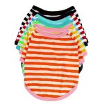 Chemise classique a rayures pour chien, vtements pour petits chiens, t - shirt d't mignon pour chihuahua, ...