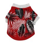 Chemise dcontracte pour chien, vtement pour animaux de compagnie, imprim feuilles, chihuahua, mode ...