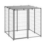 Chenil argent 110x110x110 cm acier