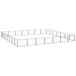 Chenil ext�rieur cage enclos parc animaux chien noir 49 m acier helloshop26 02 0000539