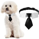 Chenquansarl - 1 collier de smoking pour chien avec cravate noire rglable avec boucle a dgagement rapide ...