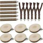 Chenquansarl - 18 pcs perchoirs naturels pour o aux, perchoir o aux jouet perroquet, bois pieds perchoirs ... Chenquansarl - 18 pcs perchoirs naturels pour o aux, perchoir o aux jouet perroquet, bois pieds perchoirs ...