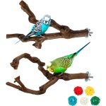 Chenquansarl - lot de 2 perchoirs naturels pour o aux, perchoirs en bois de raisin sauvage pour cages ... Chenquansarl - lot de 2 perchoirs naturels pour o aux, perchoirs en bois de raisin sauvage pour cages ...