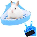 Chenquansarl - bac a litire triangulaire en plastique pour lapin, chinchilla, hamster, furet, petit ...