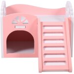 Chenquansarl - cage maison 2 etages avec escalier en bois pour hamster, souris, petits animaux 15 x 11 ...