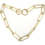 Chenquansarl - collier chien chane, dor chane maillon mtallique robuste chiot petit moyen grand rsistant ...
