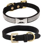 Chenquansarl - collier pour chien et chat - en cuir de velours de qualit suprieure avec strass - avec ...