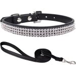 Chenquansarl - collier chien petite taille, collier strass chien collier et laisse collier chien cuir ...