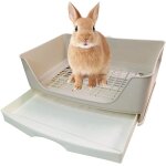 Chenquansarl - grand bac a litire pour lapin, toilettes d'angle avec tiroir pour hamster, cochon d'inde, ...