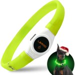 Chenquansarl - led collier pour chien et chat, rechargeable par usb rglable, lumineux pour poil long ...