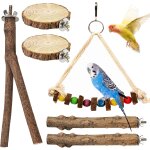 Chenquansarl - perchoir perroquet en bois naturel, 6 pièces perchoir o aux jouet perroquet pour accessoires ... Chenquansarl - perchoir perroquet en bois naturel, 6 pièces perchoir o aux jouet perroquet pour accessoires ...