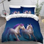 Cheval housse de couette x imprim�� d anime animaux mignons parure de lit personnes ado fille enfants ...