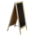 Chevalet ardoise double face cadre et structure en bois l50xpr4, 5xh100 cm