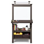 Chevalet pour enfants 3 en 1 tableau de dessin magn�tique double faces (tableau blanc + tableau noir) ...