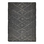 Chic tribal - tapis en jonc de mer motif tribal 120 x 170 cm noir
