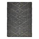 Chic tribal - tapis en jonc de mer motif tribal noir 160 x 230 cm