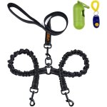 Chicslick - laisse double pour chien ou animal domestique - matire elastique rflchissante - absorption ...