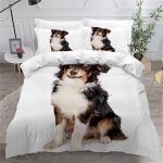 Chien de berger shetland housse de couette x imprim�� d chienanimal parure de lit personnes ado fille ...