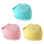 Chien chat gants de massage de bain brosse en silicone en forme de coeur douche pour animaux de compagnie ...