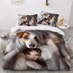 Chien chat housse de couette x imprim�� d animal de compagnie parure de lit personnes ado fille enfants ...