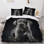 Chien housse de couette x imprim�� d chien animal parure de lit personnes ado fille enfants microfibre ...