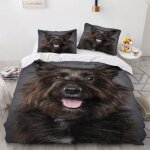 Chien housse de couette x imprim�� d animal parure de lit personnes ado fille enfants microfibre literie ...